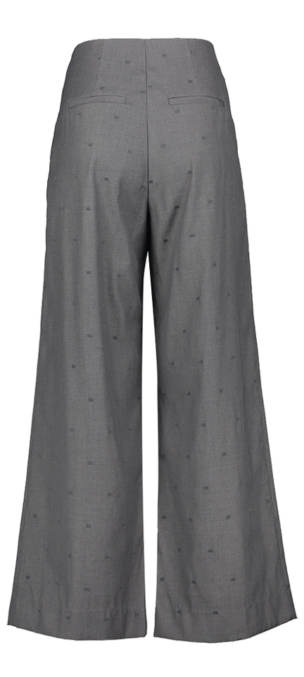 Grijze broek met patroon Co'Couture