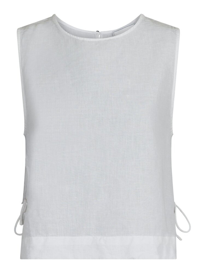 Witte katoenen blouse met korte mouwen Svetlana Neo Noir