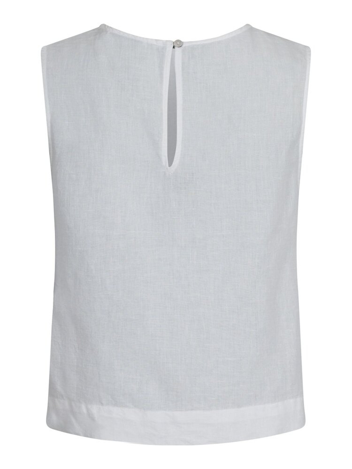 Witte katoenen blouse met korte mouwen Svetlana Neo Noir