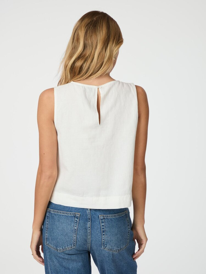 Witte katoenen blouse met korte mouwen Svetlana Neo Noir