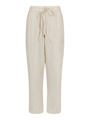 Neo Noir Beige linnen broek met elastiek Sonar