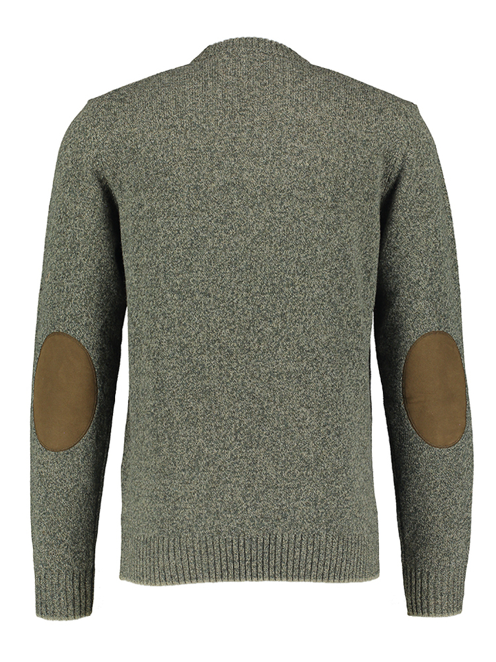 Groene merino wollen pull met ronde hals Hackett