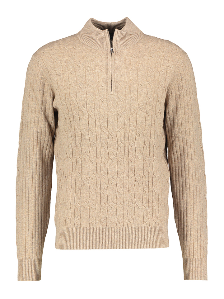 Beige trui met ritssluiting Hackett