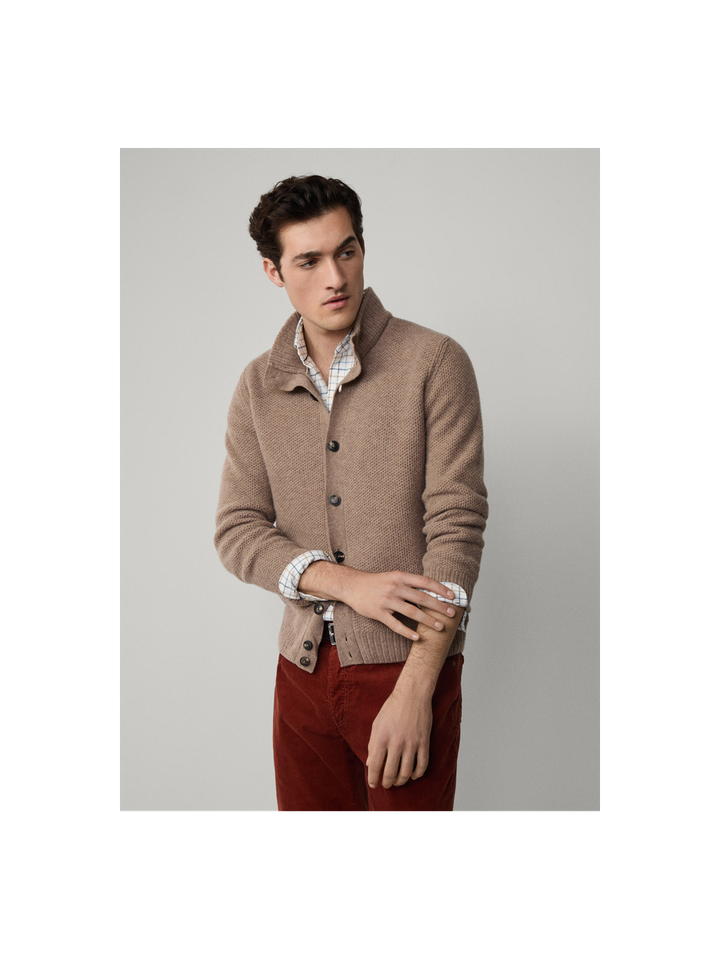 Donkerbruine gilet met knoopsluiting Hackett 