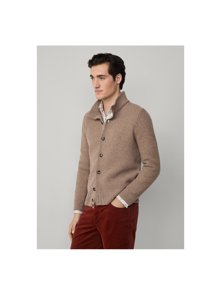 Donkerbruine gilet met knoopsluiting Hackett 