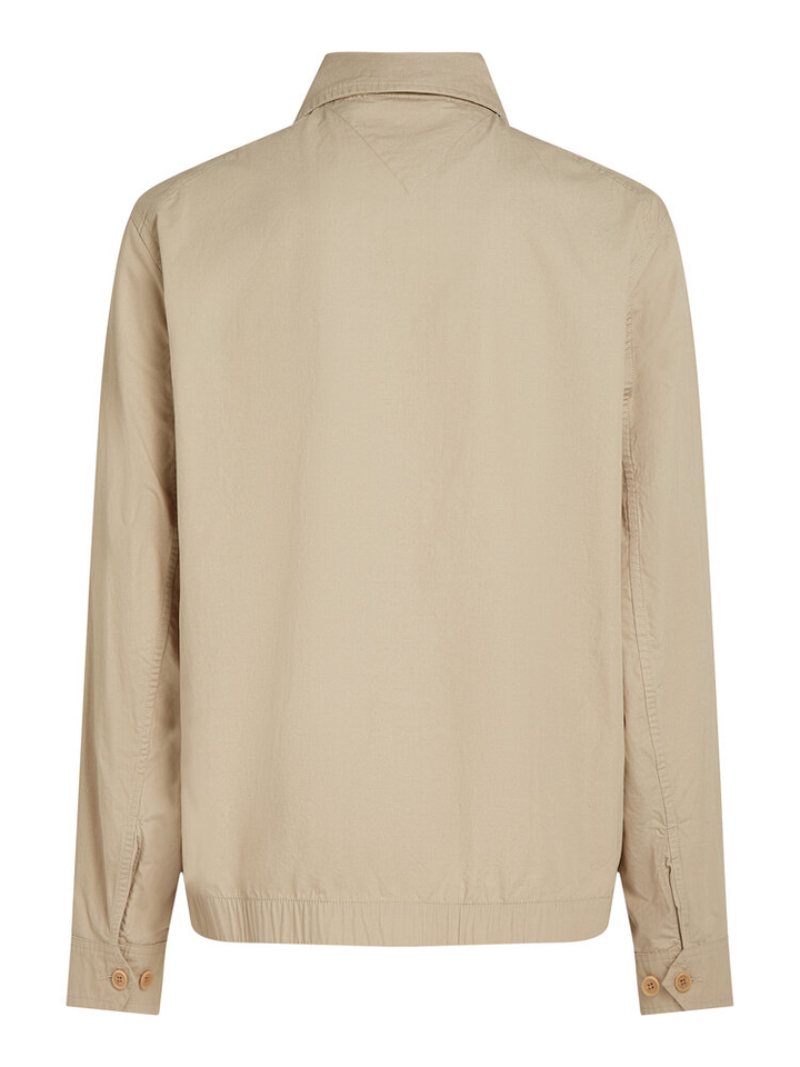 Beige korte jas met rits en lange mouwen Tommy Hilfiger