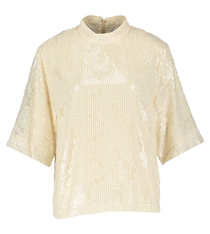Ecru bloes met pailetten Kaisa Minus