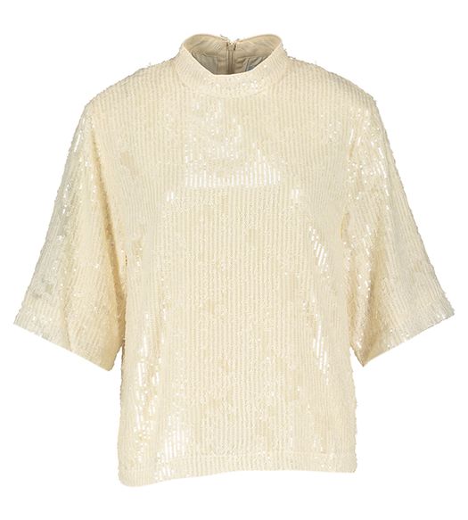 Ecru bloes met pailetten Kaisa Minus