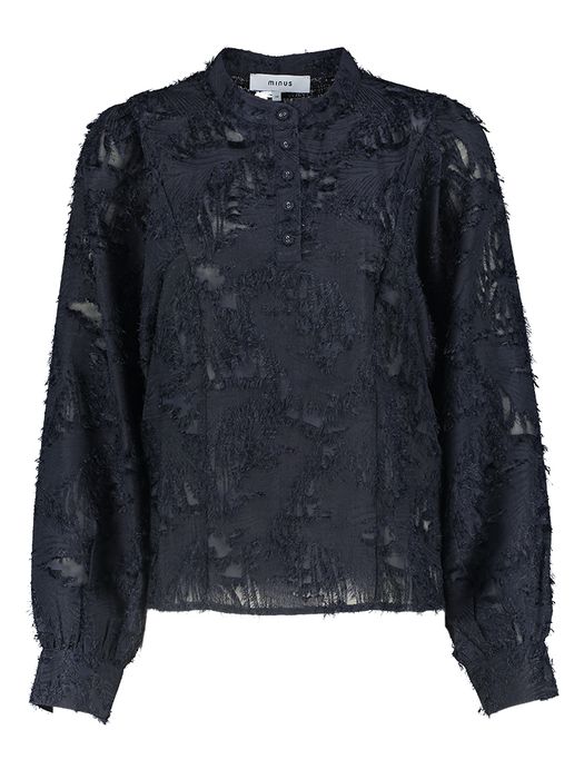 Blauwe bloes met textuurstof Hollie Bloes Minus