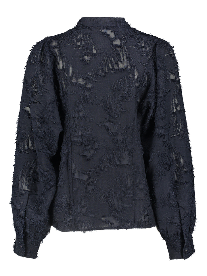 Blauwe bloes met textuurstof Hollie Bloes Minus