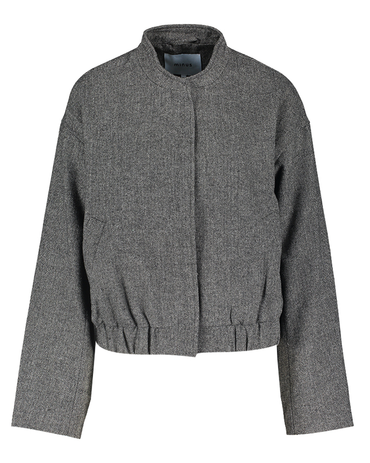 Grijze korte bomberjas Silvina Minus 
