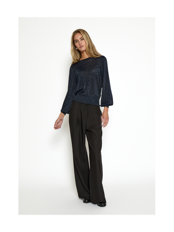 Blauwe trui met glitterdraad Liva Minus 