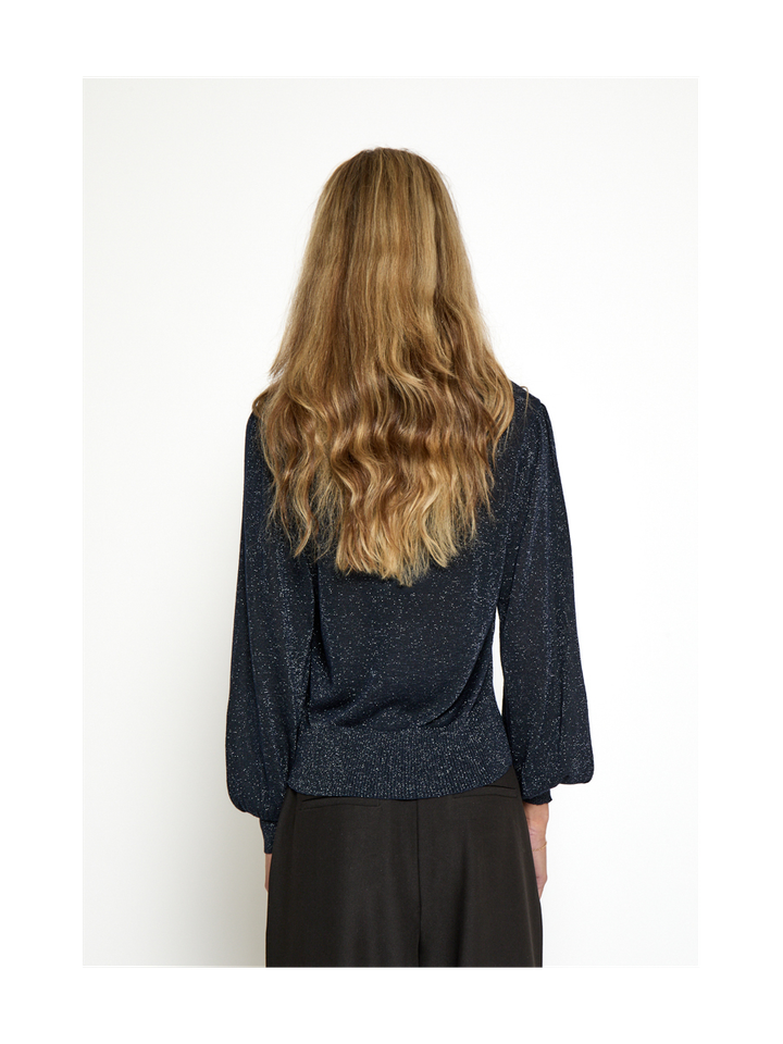 Blauwe trui met glitterdraad Liva Minus 