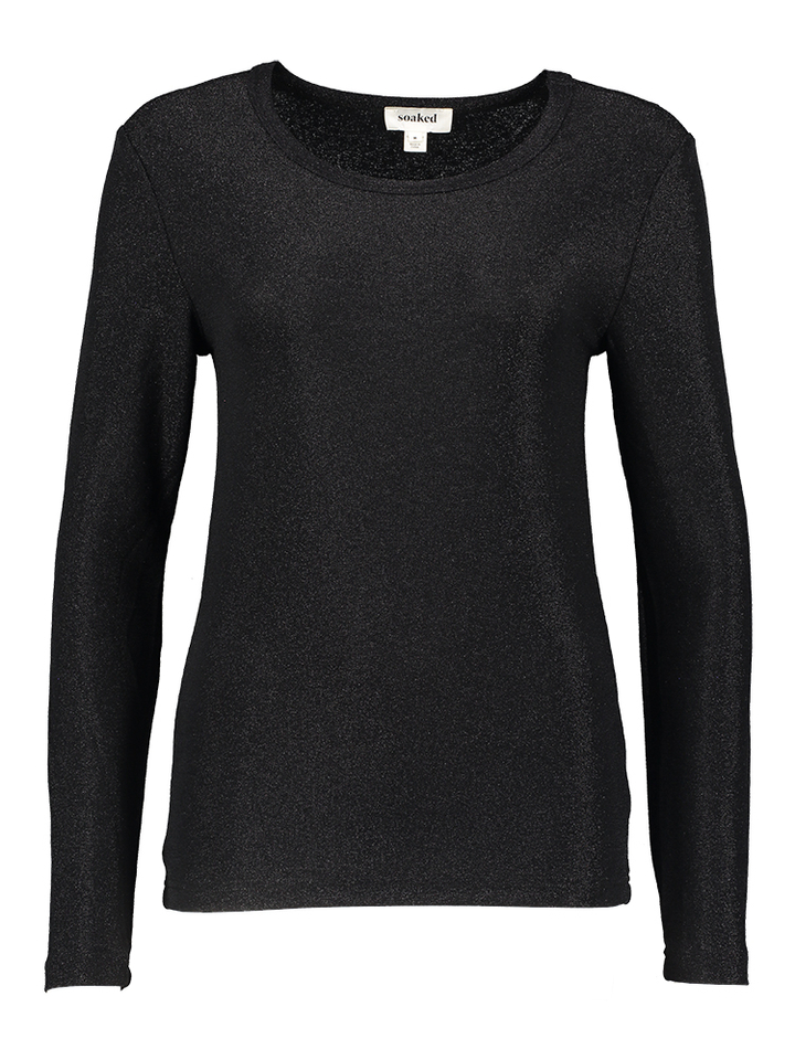 Zwarte metallic shirt Skylara Soaked in Luxury