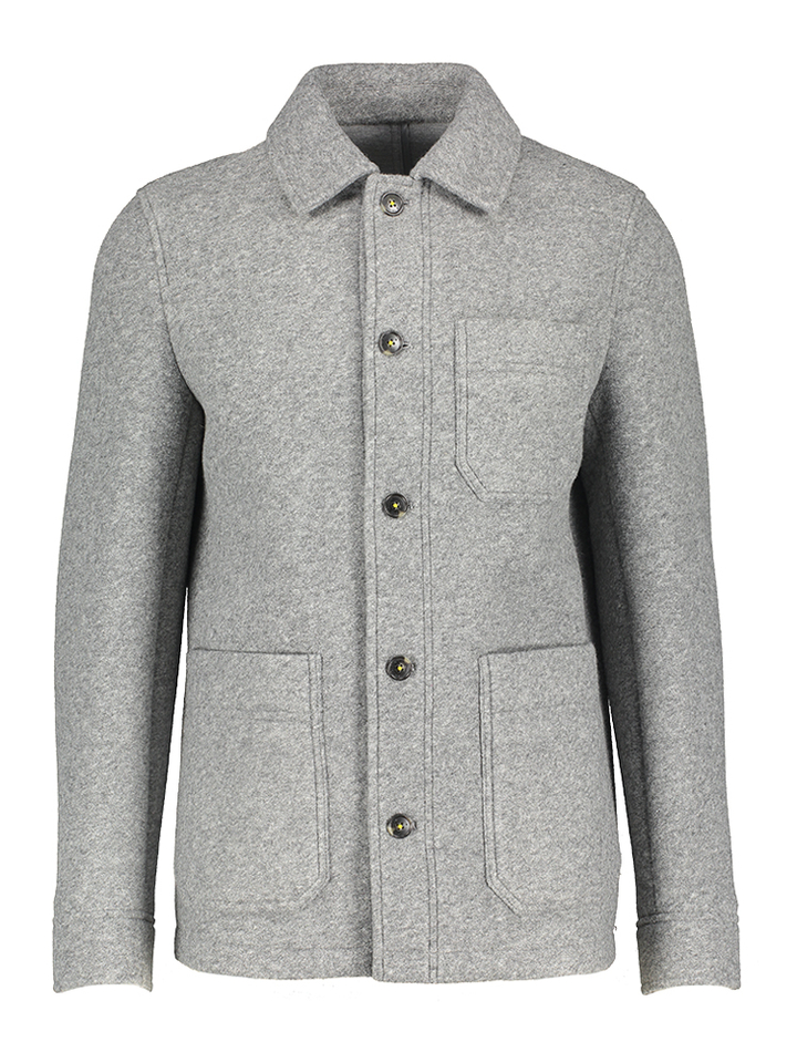 Grijze geklede mantel Manuel Ritz