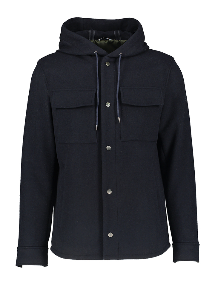 Donkerblauw vest met kap Manuel Ritz