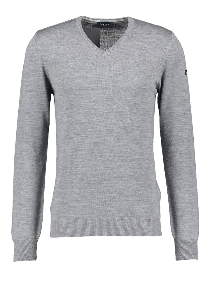 Grijze trui met V-hals Maerz