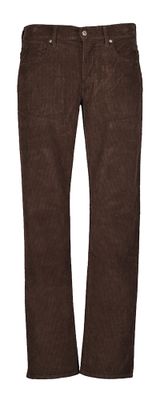 Bruine ribfluwele straight fit broek For All Mankind