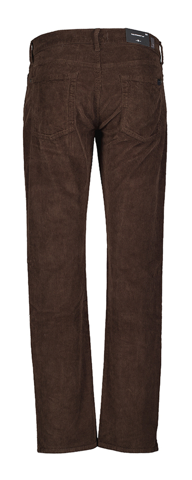 Bruine ribfluwele straight fit broek For All Mankind