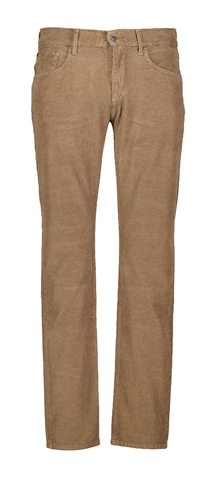 Beige straight fit broek in ribfluweel For All Mankind 