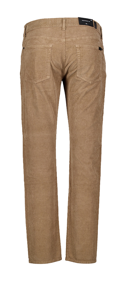 Beige straight fit broek in ribfluweel For All Mankind 