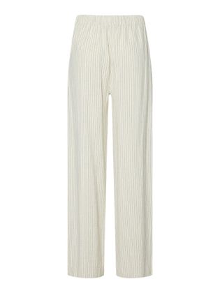 Y.A.S Beige linnen gestreepte broek Yasliru