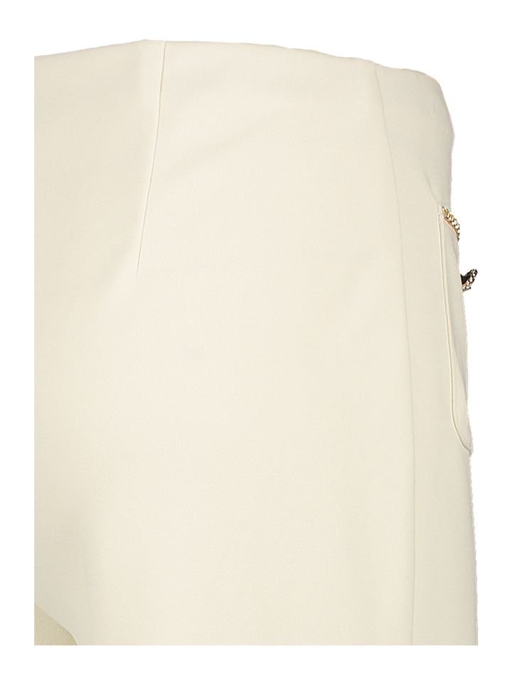 Ecru geklede broek met goudkleurige details Joseph Ribkoff