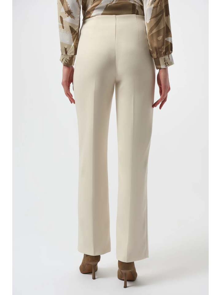 Ecru geklede broek met goudkleurige details Joseph Ribkoff