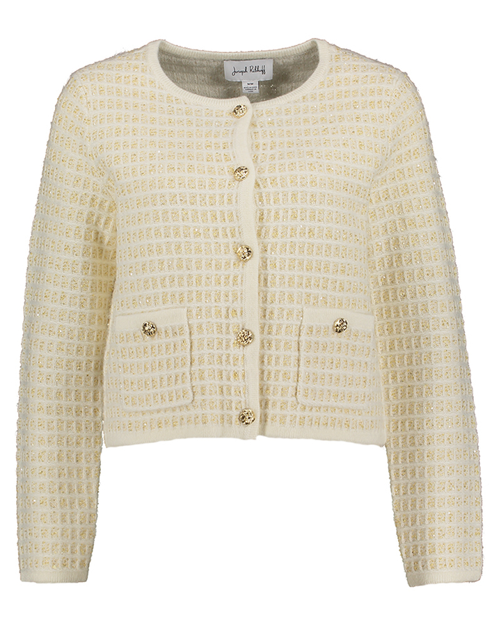 Beige cardigan met sierlijke knopen Joseph Ribkoff