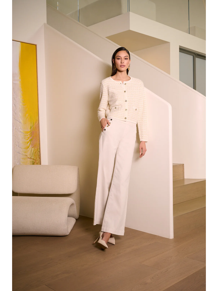 Beige cardigan met sierlijke knopen Joseph Ribkoff