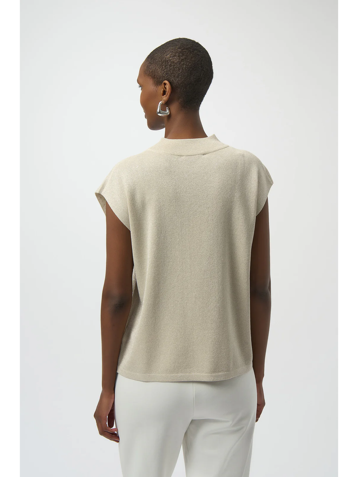 Beige top met glitterdetail Joseph Ribkoff