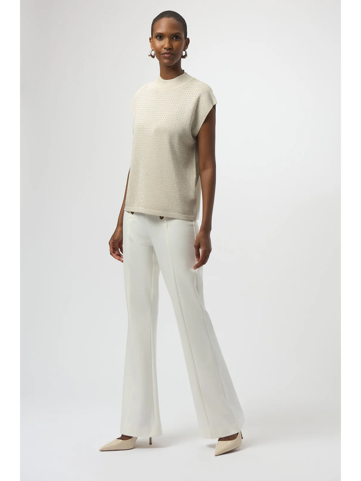 Beige top met glitterdetail Joseph Ribkoff