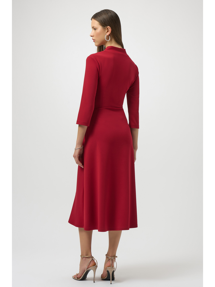 Rood casual kleed met knoopdetail Joseph Ribkoff