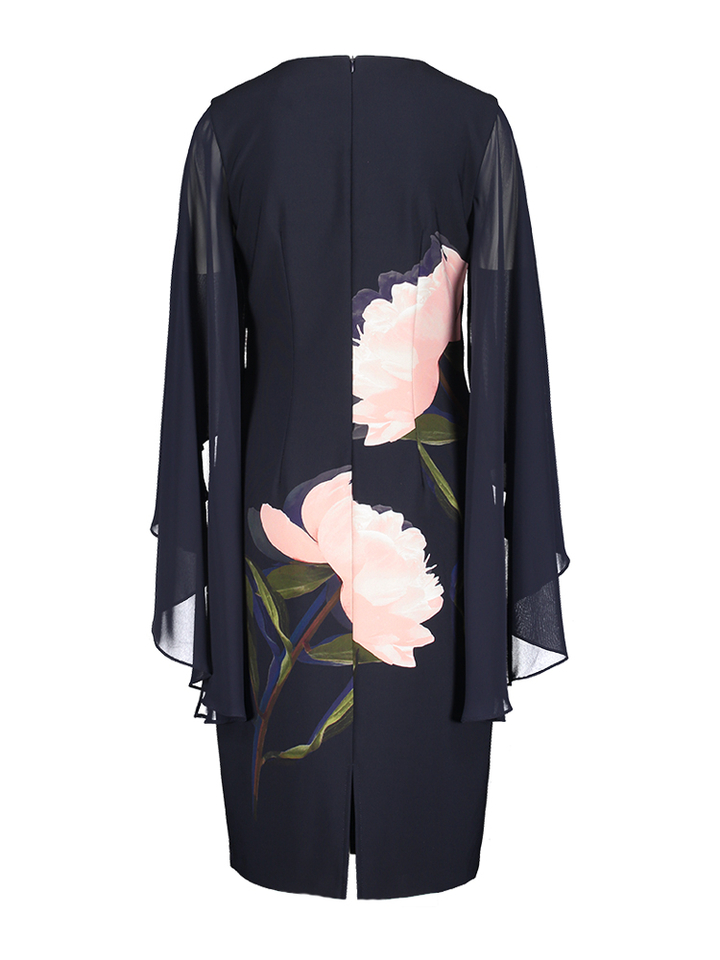 Zwart kleed met bloemenprint Joseph Ribkoff 
