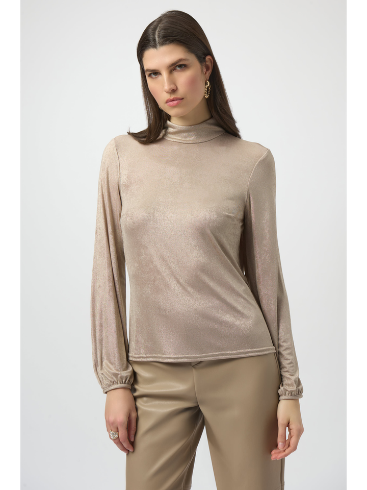 Goudkleurige bloes met open rug Jozeph Ribkoff 