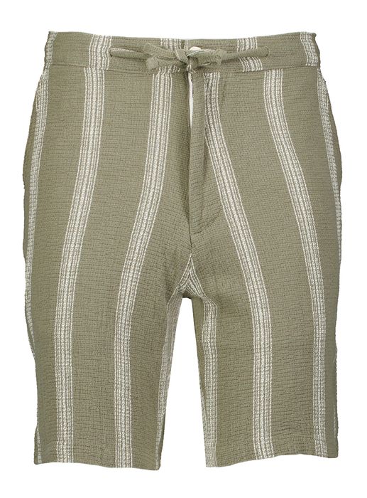 Vetiver/wide stripes short Selected