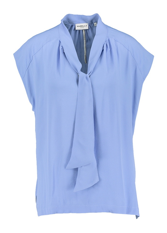 Blauwkleurige blouse met korte mouwen Jerez Marella