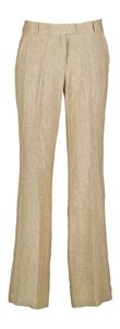 Brax Almond linnen bootcut broek Maine