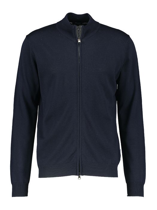 Marine gilet met rits Faconnable