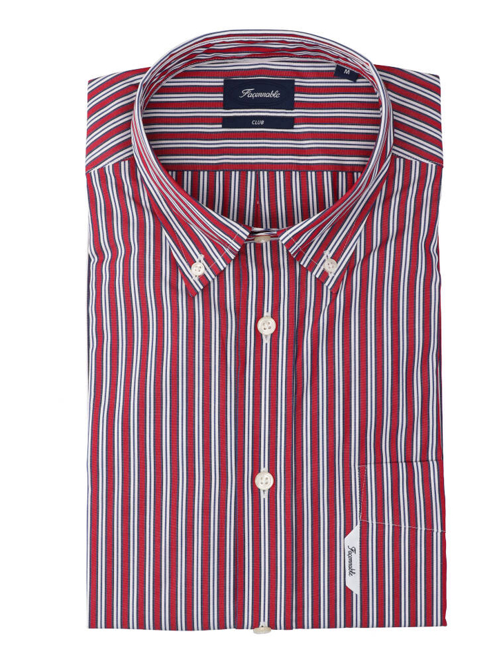 Berry katoenen hemd (regular fit) met strepen en lange mouwen Faconnable