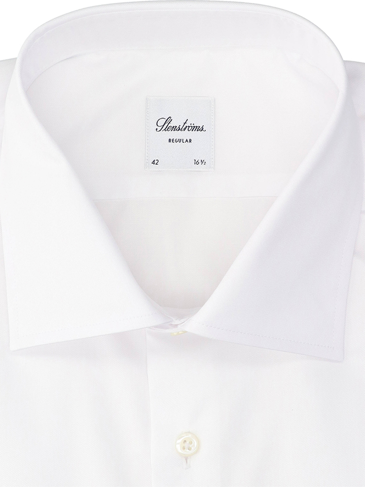 Wit katoenen hemd (regular fit) met lange mouwen Stenströms