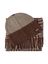 Bruin en ecru muts met bijpassende sjaal Bugatti