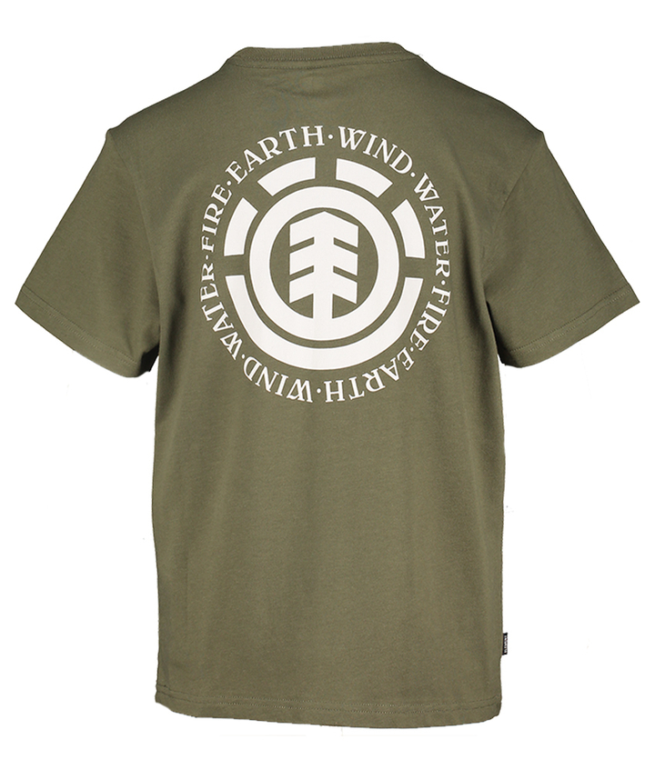 Donkergroene T-shirt met opdruk Element