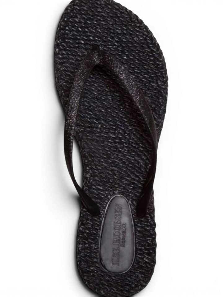 Zwarte slippers glitters Ilse Jacobsen