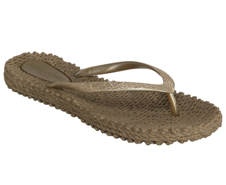 Cub brown slippers met glitter Ilse Jacobsen