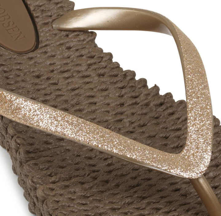 Cub brown slippers met glitter Ilse Jacobsen
