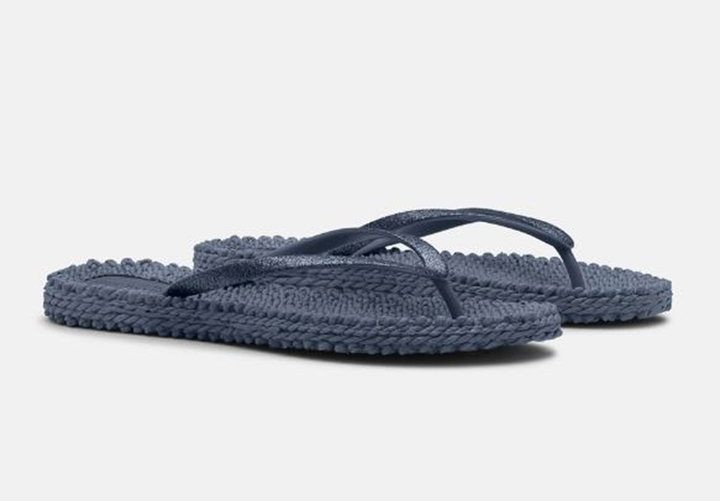 Indigo slippers met glitters Ilse Jacobsen 