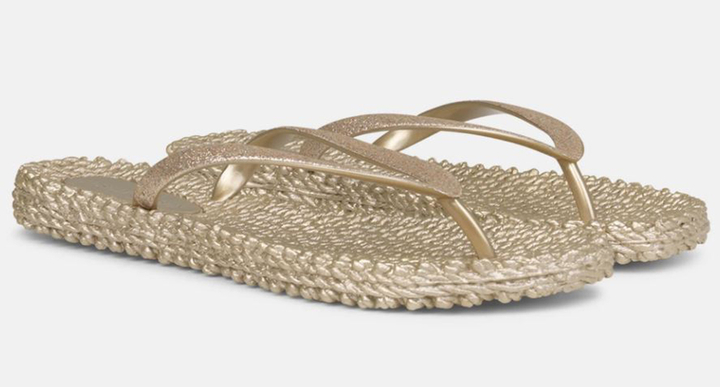 Platin slippers met glitters Ilse Jacobsen