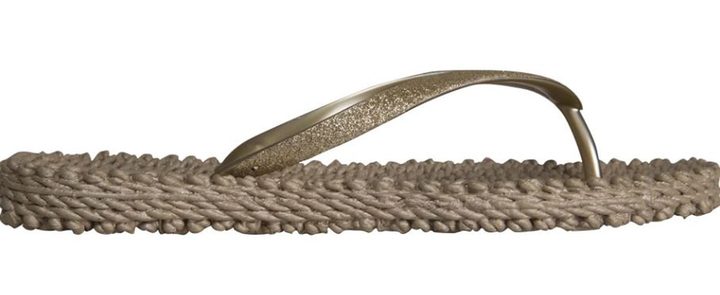 Platin slippers met glitters Ilse Jacobsen