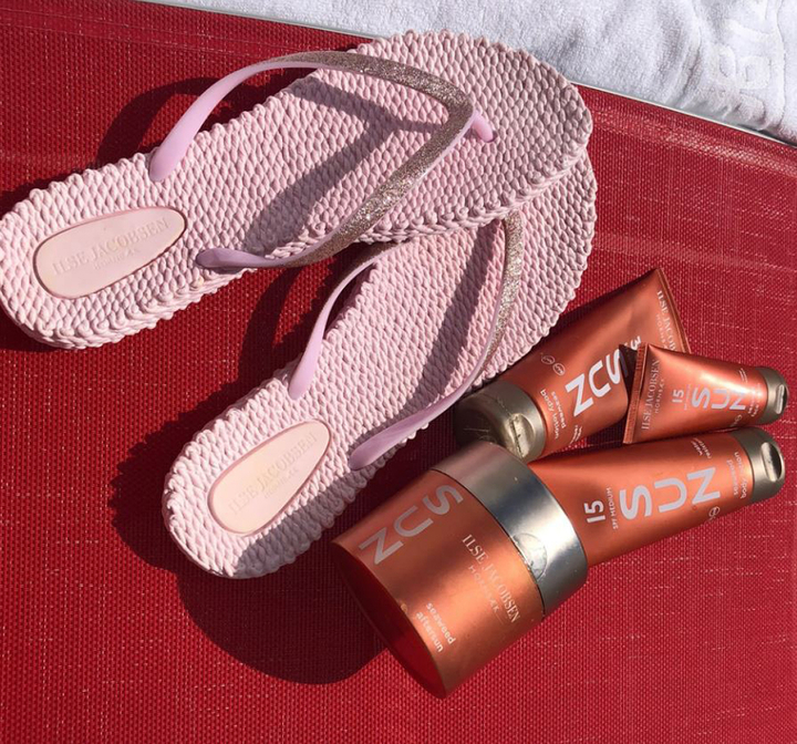Misty roze slippers met glitters Ilse Jacobsen 